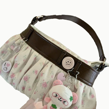 小花柄 脇下バッグ
